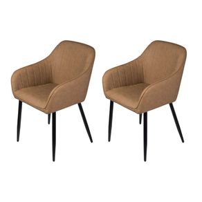 Kit 2 Poltronas Volga Or Design PU Preto Base Metal Kit 2 Poltronas Volga Or Design PU Preto Base Metal